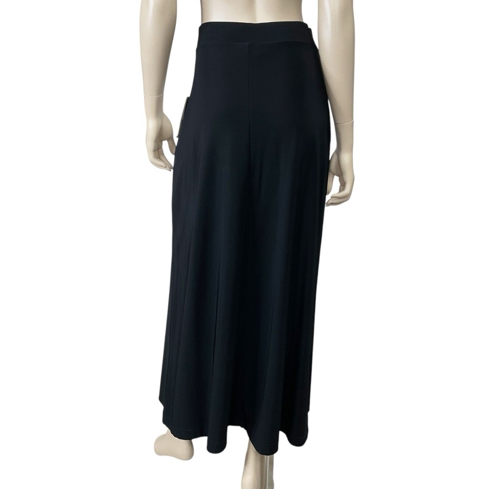 TapeMeasure Skirt Women XL Black A-Line Long Maxi Stretch Elastic Waist NWT VTG - Picture 16 of 16